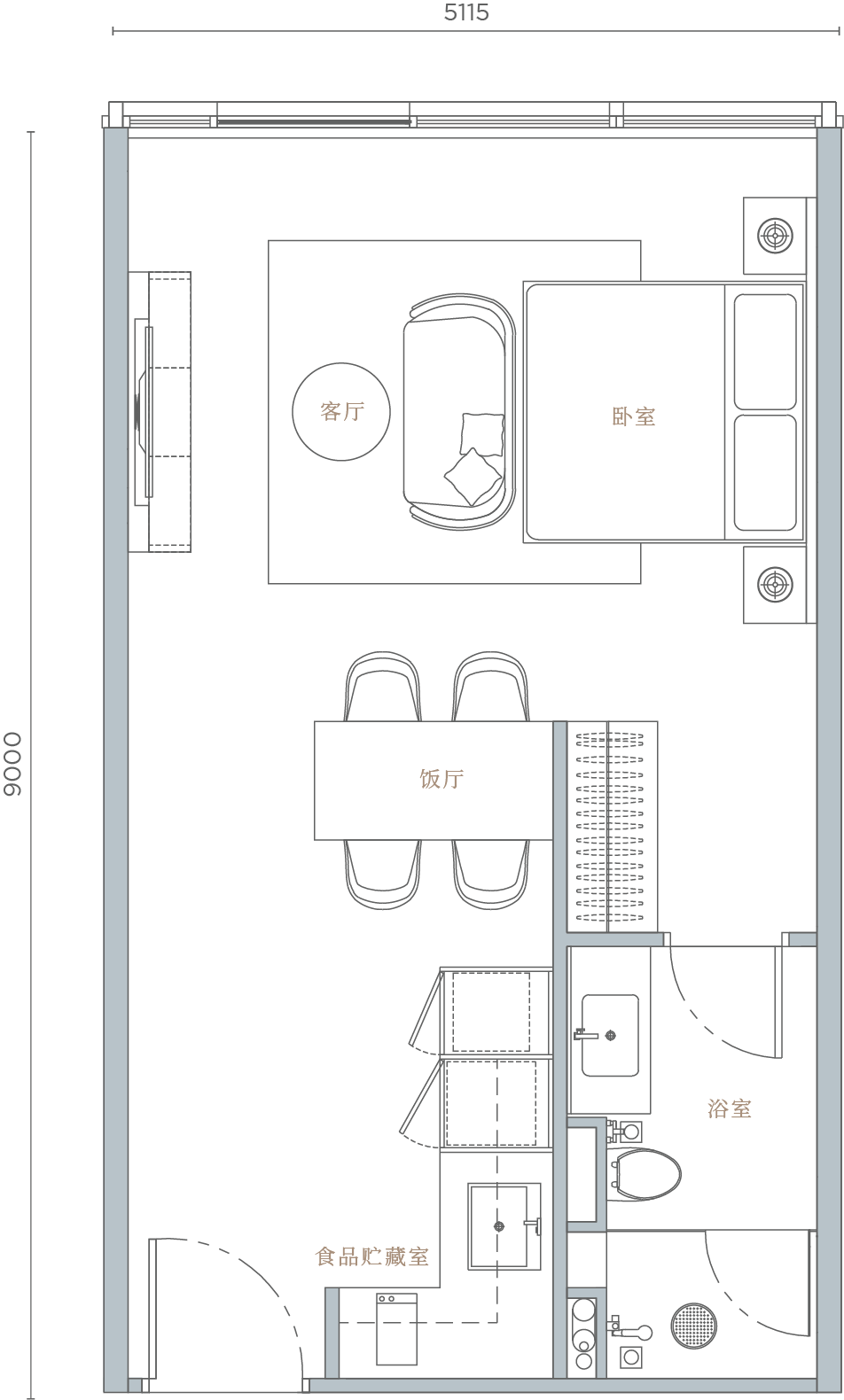 A1 型 house floor plan